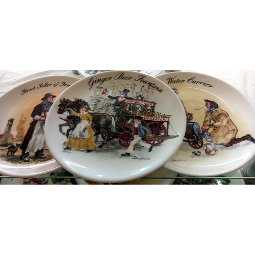 3 - 8 Wedgwood Bradex 'Street Sellers' collectors plates COLLECT ONLY