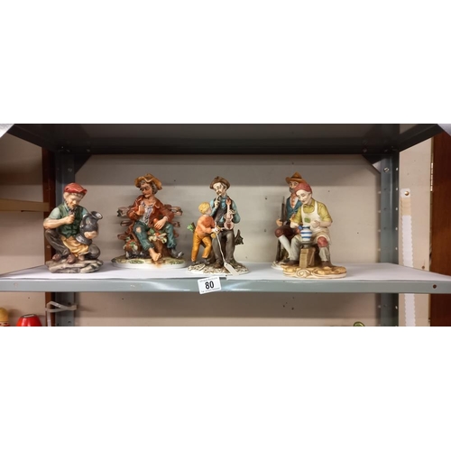 80 - 5 Capodimonte style figures COLLECT ONLY