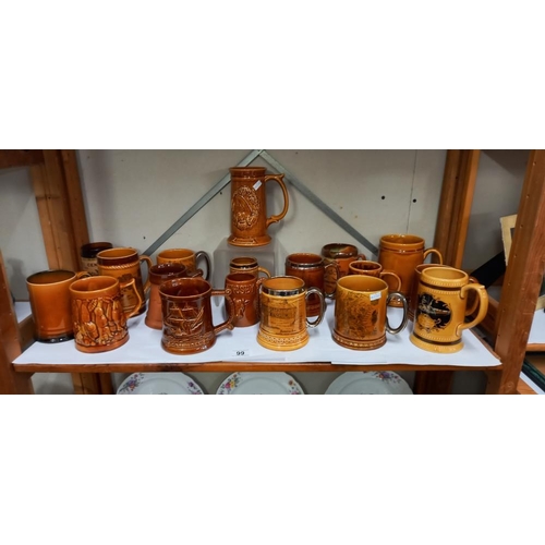 99 - A quantity of tankards COLLECT ONLY