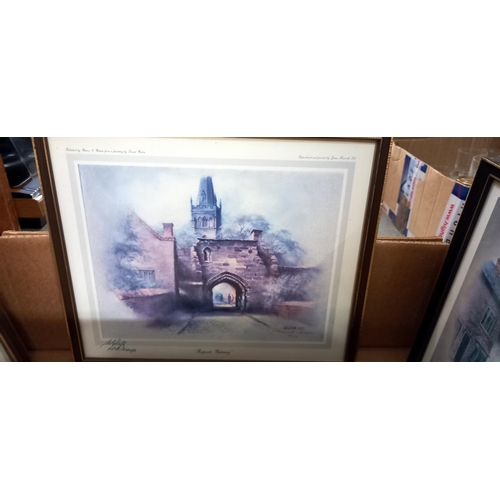 170 - A quantity of limited edition framed and glazed prints, 4 by G Herick and 4 by Weston COLLECT ONLY