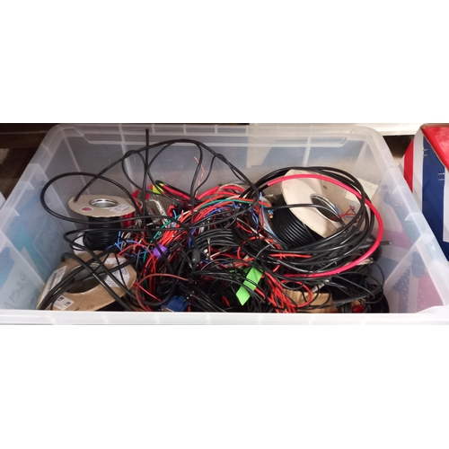 176 - A Large Box of New Wiring, Reels etc and A Connectix cabling system etc  COLLECT ONLY