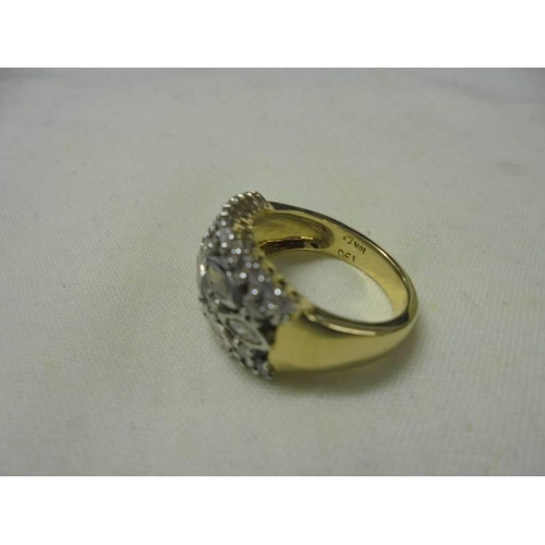 3 - An 18ct yellow gold diamond ring, size M, 8.5 grams.