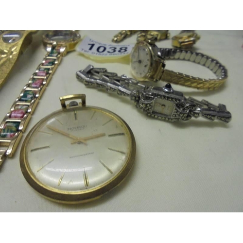 1038 - A mixed lot of ladies wristwatches including Gucci, Cocktail watches etc.,