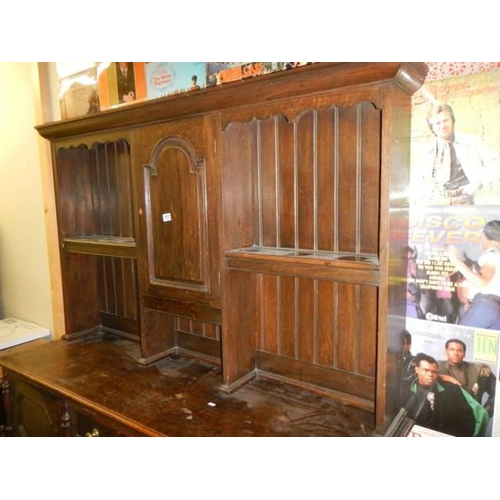 737 - An early 20th century oak dresser, COLLECT ONLY.