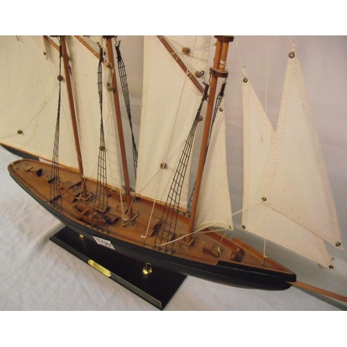 1799 - A model of a sailing ship 'Atlantic' 32cm x 13cm height 68cm COLLECT ONLY