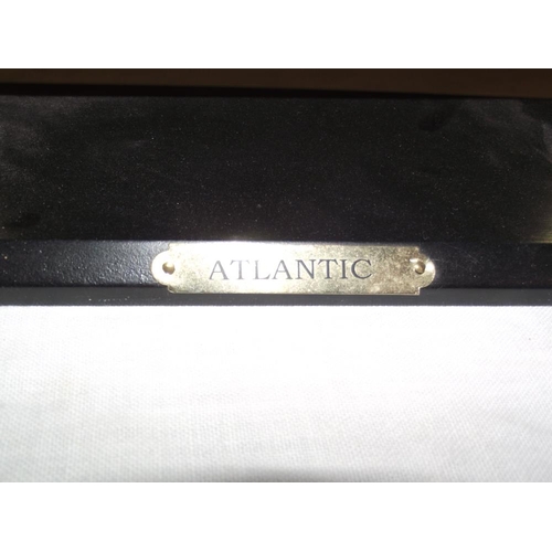 1799 - A model of a sailing ship 'Atlantic' 32cm x 13cm height 68cm COLLECT ONLY