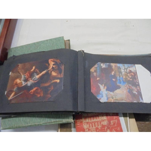 1088 - An old postcard album, and old photograph album and other albums.