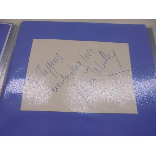 1146 - A folder of autographs including Joanna Lumley, politicians etc.,