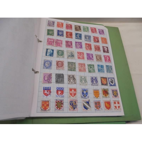 1147 - Three folders of UK and world stamps.