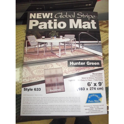 64 - 2 patio mats new in boxes 183cm x 274cm