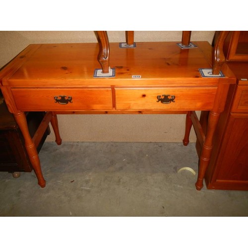 1518 - A good two drawer pine side table, COLLECT ONLY.