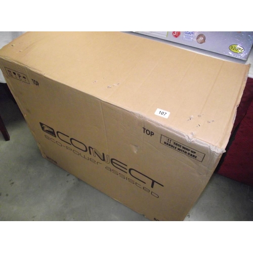 107 - A new in box folding E Connect Coyote bike with 20