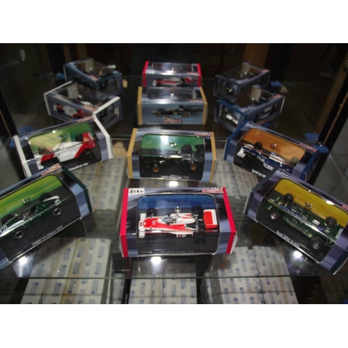 114 - A good collection of Atlas Grand Prix Legends of Formula 1 model cars and 1 other