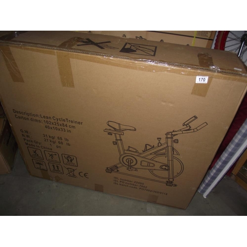 170 - A boxed lean cycle trainer excercise bike