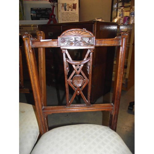 173 - A set of 4 Edwardian mahogany chairs COLLECT ONLY