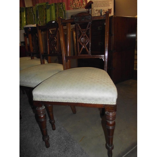 173 - A set of 4 Edwardian mahogany chairs COLLECT ONLY