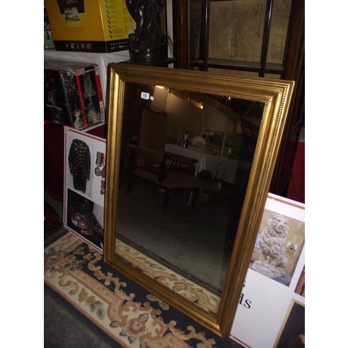 178 - A large gilt framed mirror approx 80cm by 110cm COLLECT ONLY