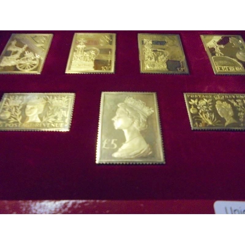 210 - A limited edition coronation issue of gold plated solid silver stamp dies (4959 of 5000), issued by ... 