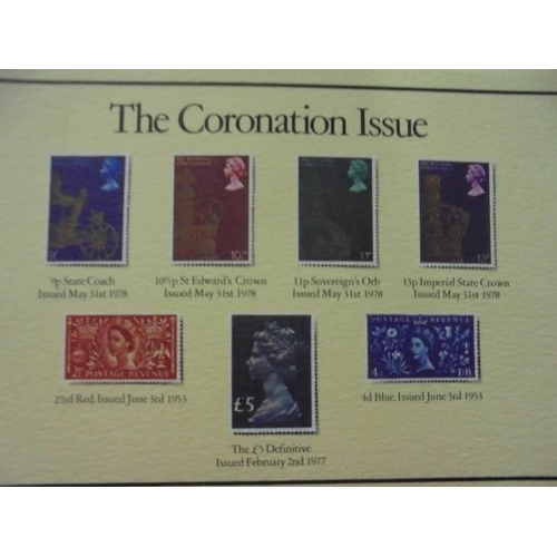 210 - A limited edition coronation issue of gold plated solid silver stamp dies (4959 of 5000), issued by ... 