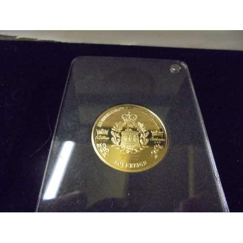 214 - A limited edition 2014 Prince George Sovereign (mintage 999) boxed with certificate of authenticatio... 