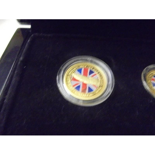 215 - Limited edition 'The Defence of our Skies' colour sovereign gold series (mintage 1999) full sovereig... 