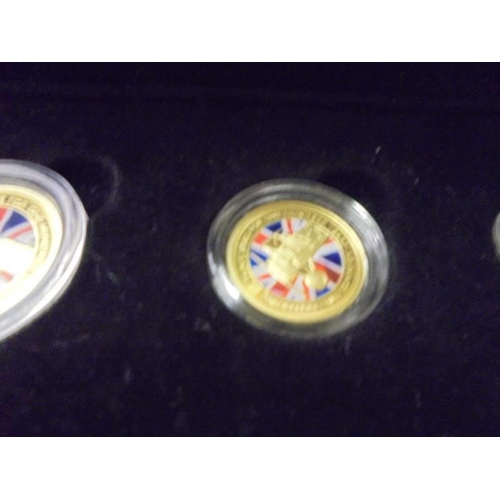 215 - Limited edition 'The Defence of our Skies' colour sovereign gold series (mintage 1999) full sovereig... 