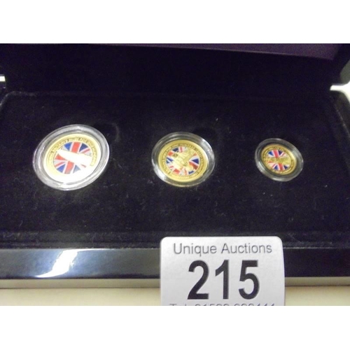 215 - Limited edition 'The Defence of our Skies' colour sovereign gold series (mintage 1999) full sovereig... 