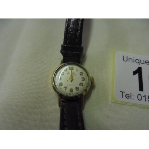 169 - A gold Accurist ladies wrist watch.