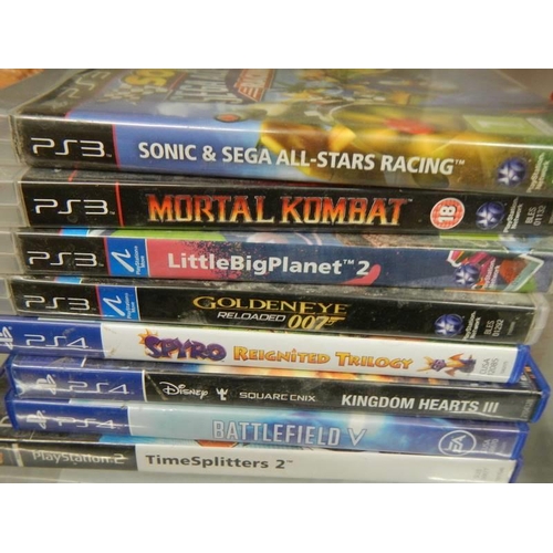 631 - Three PS4 games, four PS3 games and a Play station game.