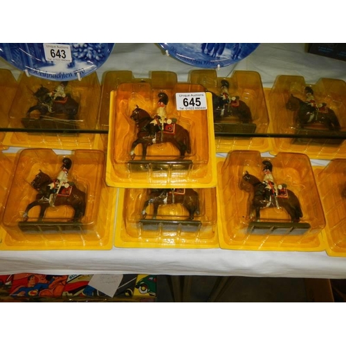 645 - Forteen Russian Guard Cavalrymen (1805) in blister packs.