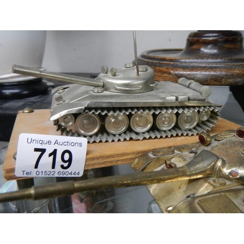 719 - Two heavy well detailed model tanks.