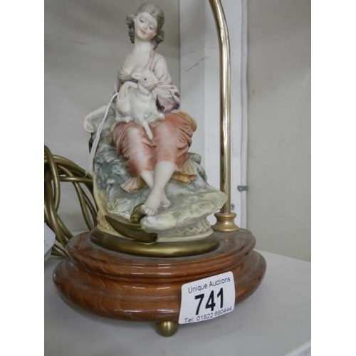 741 - A figural table lamp, COLLECT ONLY.