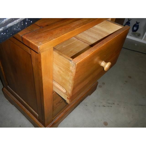 778 - A pair of oak bedside cabinets.  COLLECT ONLY.