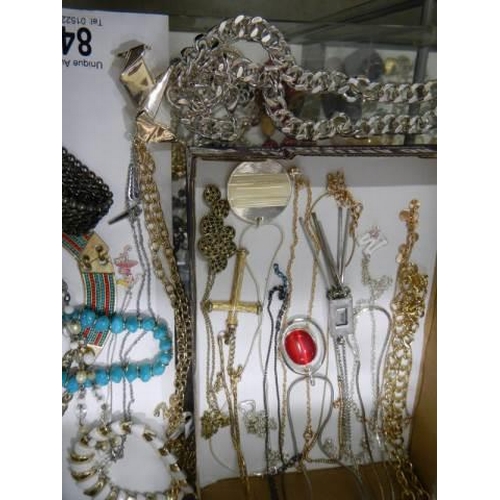 849 - A mixed lot of necklaces etc.,