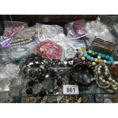 861 - Approximately twenty bracelets etc.,