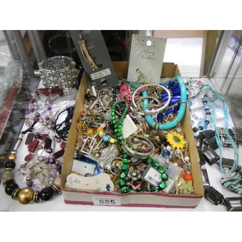 885 - A good lot of necklaces, bracelets, earrings etc.,