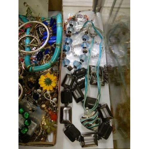 885 - A good lot of necklaces, bracelets, earrings etc.,