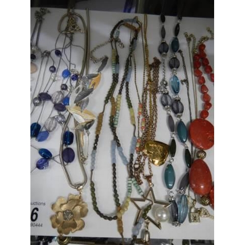 886 - A good lot of necklaces etc.,