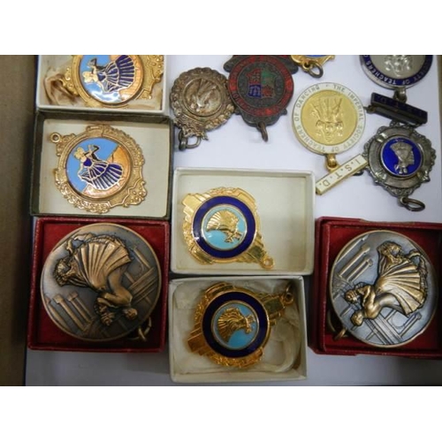 916 - A good mixed lot of badges and medallions.