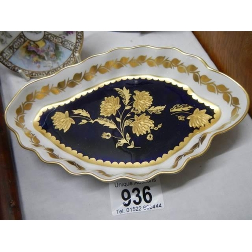 936 - Three porcelain pin dishes.