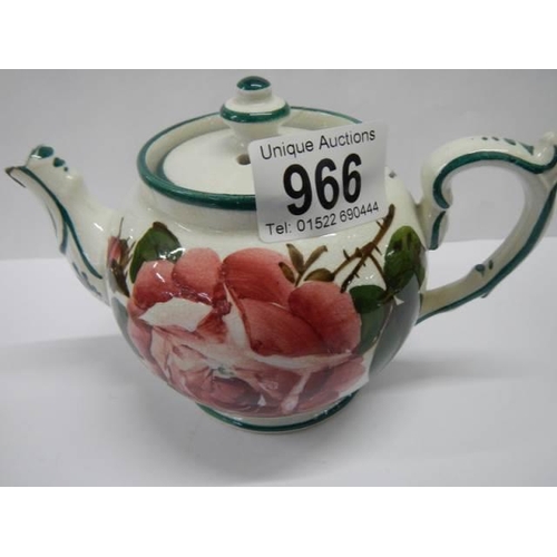 966 - A small WEMYS teapot, spout a/f.