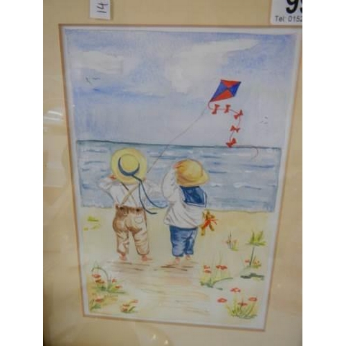 995 - A pair of framed and glazed watercolours signed M Warren 1996.