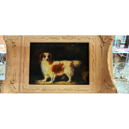 700G - A framed picture of a Spaniel