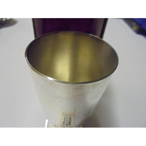 176 - A boxed hall marked silver goblet by Derek Birch, Birmingham 1971