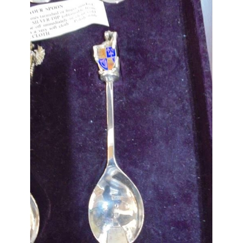 182 - A limited edition 1407/2500 'The Queens Beasts' silver commemorative spoons presentation set.