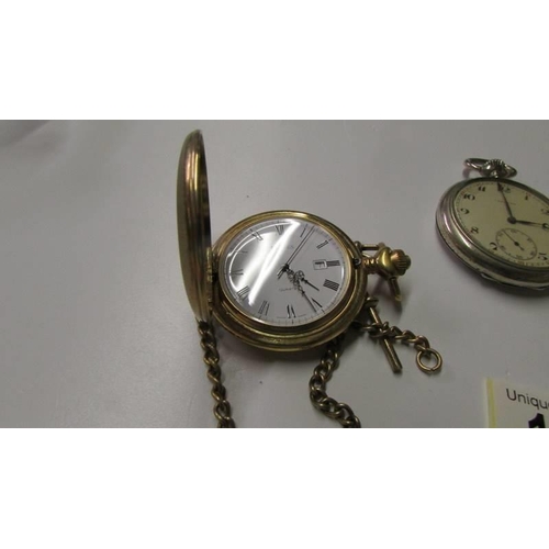 194 - A silver (800) pocket watch and two others.