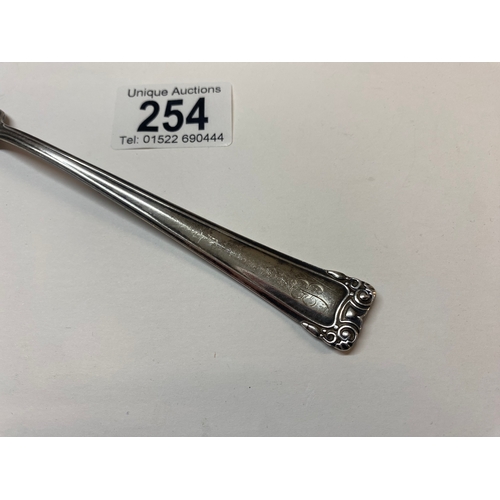 254 - An original silverware small fork originally belonging to Eva Braun marked EB, 800 Silver, (approx 4... 