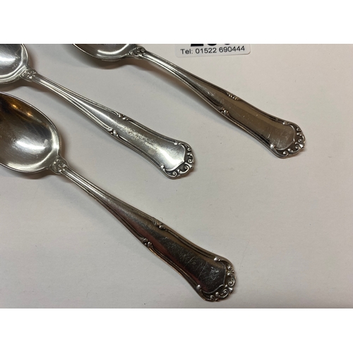 256 - Three Adolf Hitler tea spoons, marked AH, Wellner 90, (approx 84g)