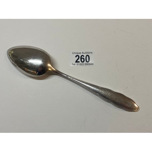 260 - An Adolf Hitler spoon, marked AH, WMF 90, (approx 84.26g)