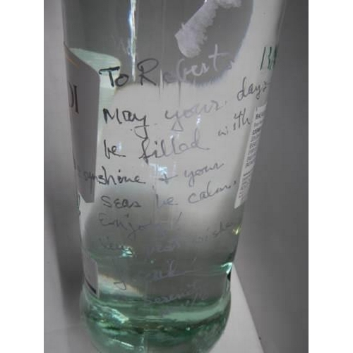 292 - A bottle of Bacardi signed by J Barcardi.